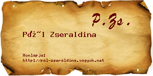 Pál Zseraldina névjegykártya