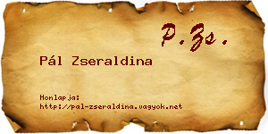 Pál Zseraldina névjegykártya